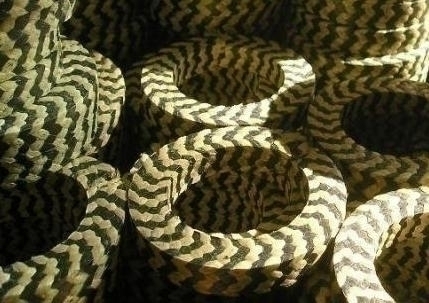TYP009 Graphited PTFE & Aramid in Zebra Braided Packing